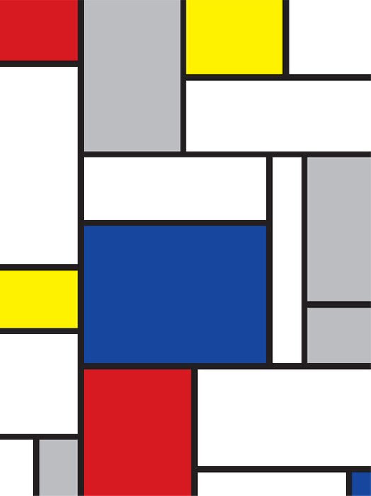 Sticker  Image graphique inspirée de l'oeuvre de Mondrian