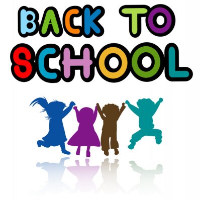 Sticker  Inscription colorée sur la rentrée scolaire