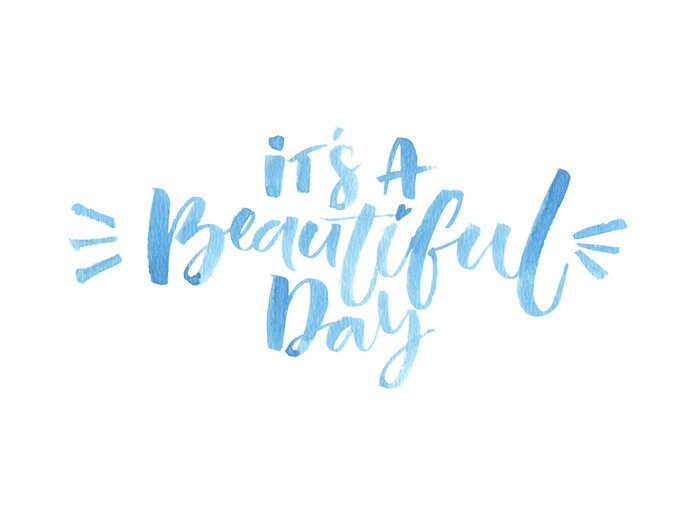 Sticker  Inscription motivante bleu pastel