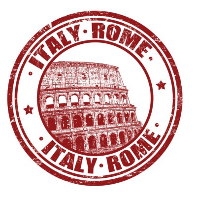 Sticker  Italie, Rome timbre
