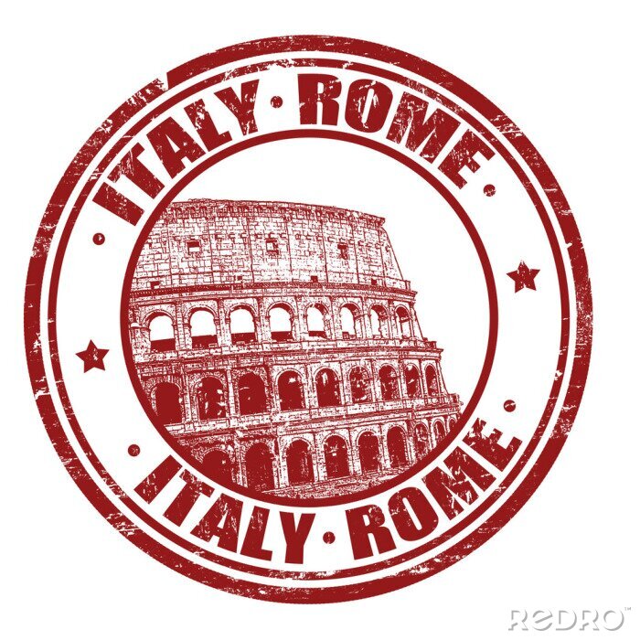 Sticker  Italie, Rome timbre