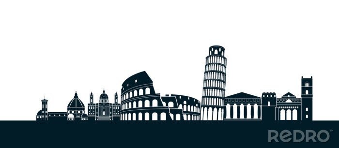 Sticker  Italie silhouette Rome