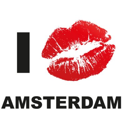 Sticker  j'aime amsterdam