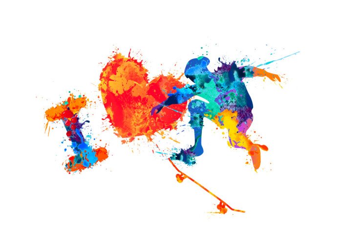 Sticker  J'aime le skateboard