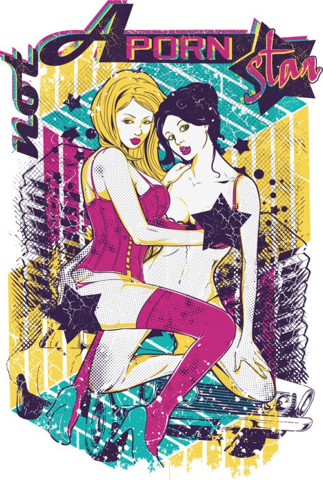 Sticker  Je ne suis pas une star du porno