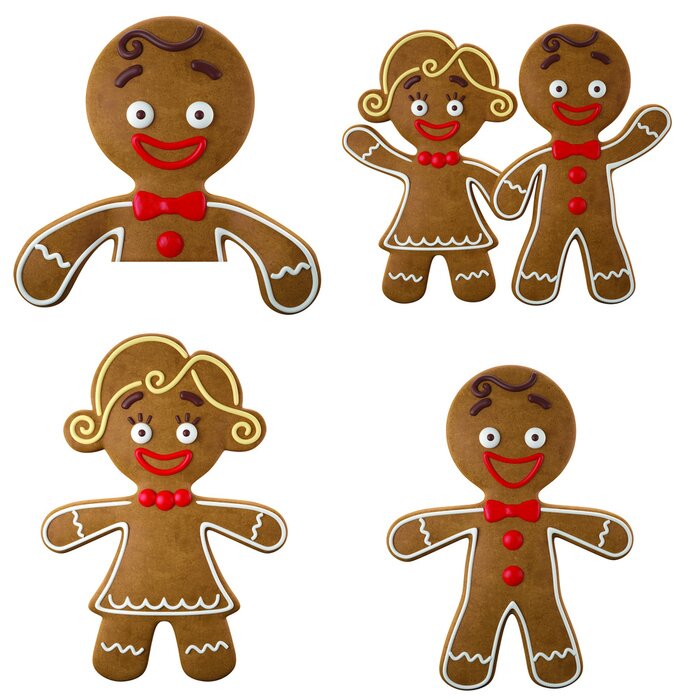 Sticker  Jeu de 3D pain d'épice gai, décoration de Noël drôle,