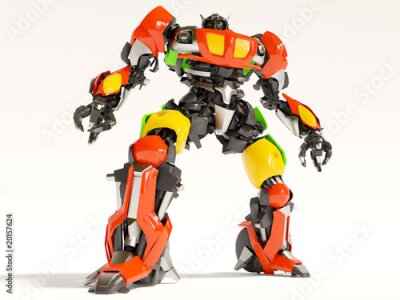 Sticker  Jouet robot coloré Transformer