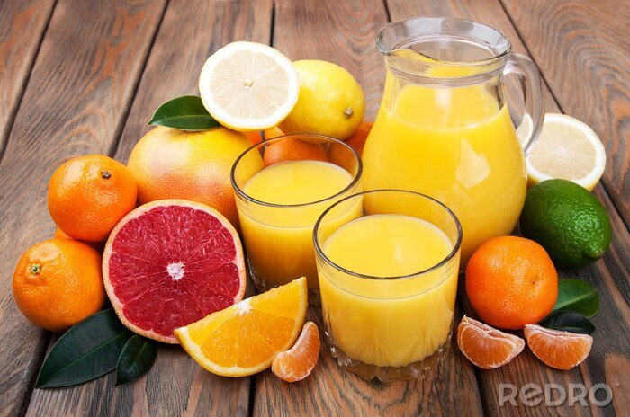 Sticker  Jus d'agrumes frais