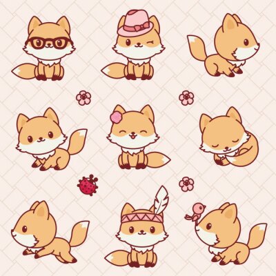 Sticker  Kawaii Fox