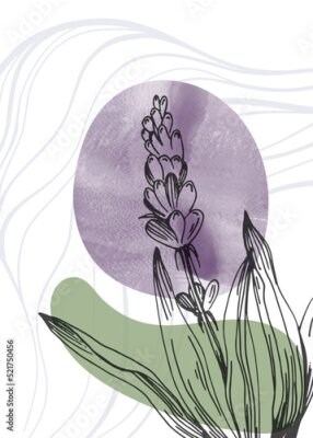 Sticker  L'abstraction de la lavande