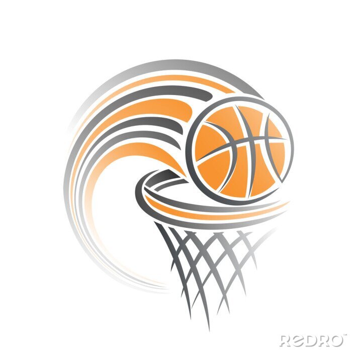 Sticker  L'image d'un ballon de basket-ball