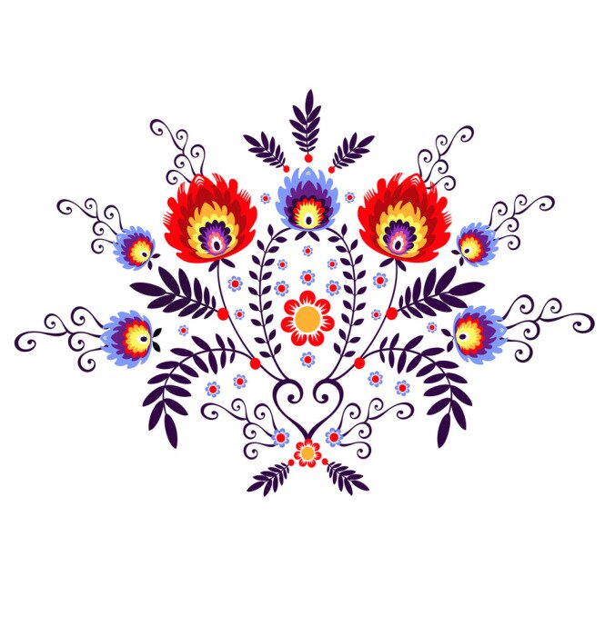 Sticker  L'intérieur Wzór Ludowy - inspiracja