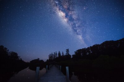 Sticker  La galaxie de la Voie lactée vue de la jetée