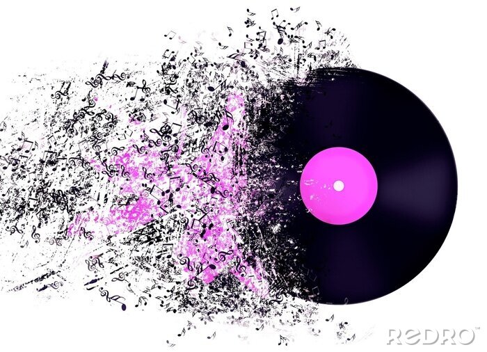 Sticker  La représentation abstraite du disque vinyle.
