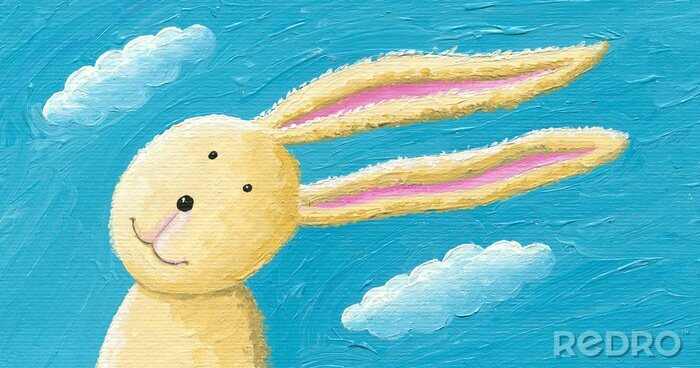 Sticker  Lapin sur un fond de ciel