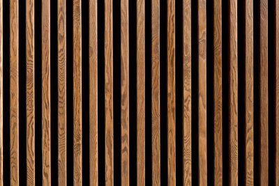 Sticker  Lattes en bois sur fond noir