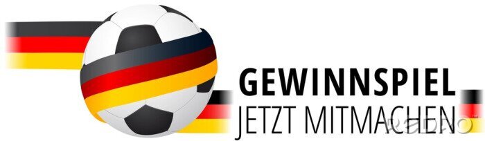 Sticker  Le ballon est enveloppé d'un ruban aux couleurs de l'Allemagne