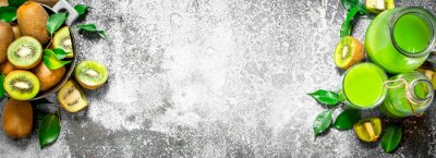 Sticker  Le jus frais du kiwi.