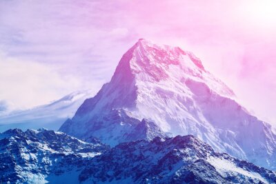 Sticker  le lever du soleil dans les montagnes