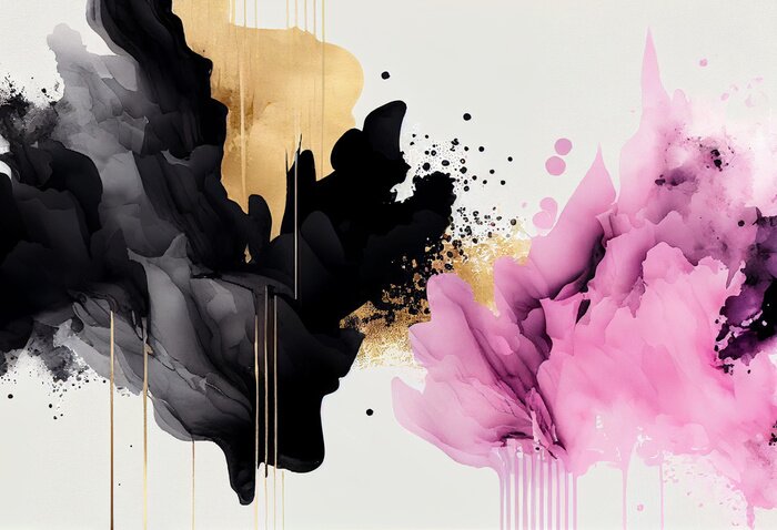 Sticker  Le noir rencontre le rose