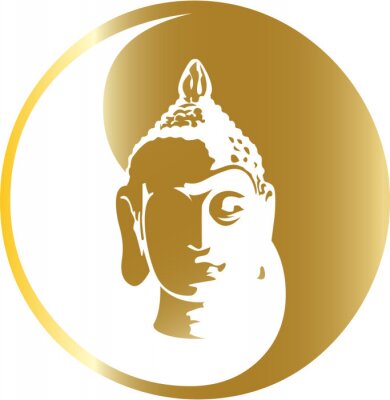 Sticker  le vecteur or de Bouddha