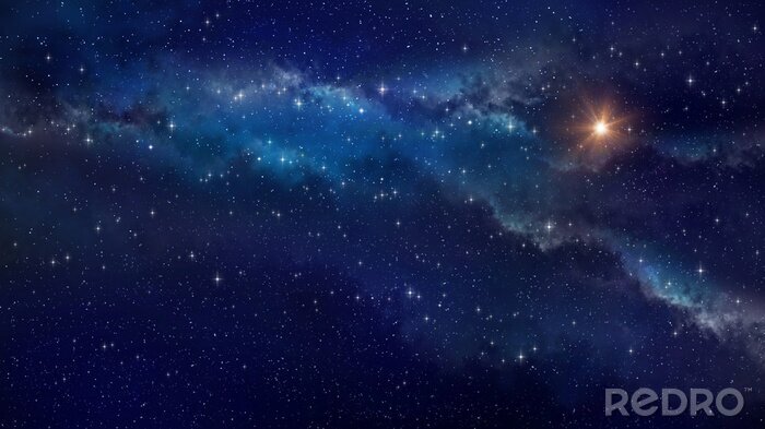 Sticker  Les étoiles brillent parmi les nuages