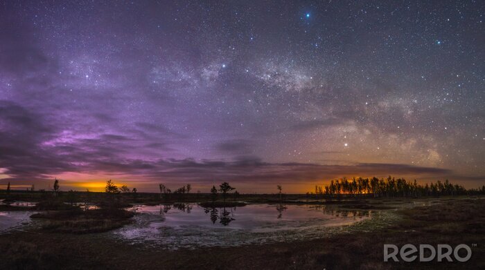 Sticker  Les étoiles du ciel font leurs adieux au jour