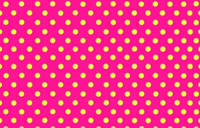 Sticker  les polka dot jaune avec le fond rose
