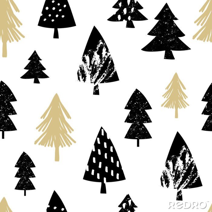 Sticker  Les sapins de Noël en version minimaliste