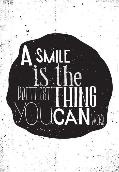 Sticker  Lettrage blanc motivant sur une tache noire