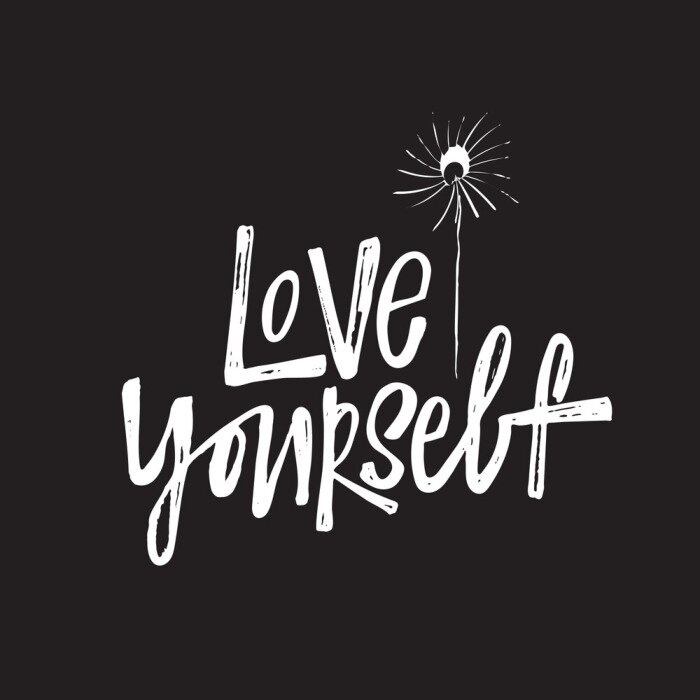 Sticker  Lettrage typographique avec illustration