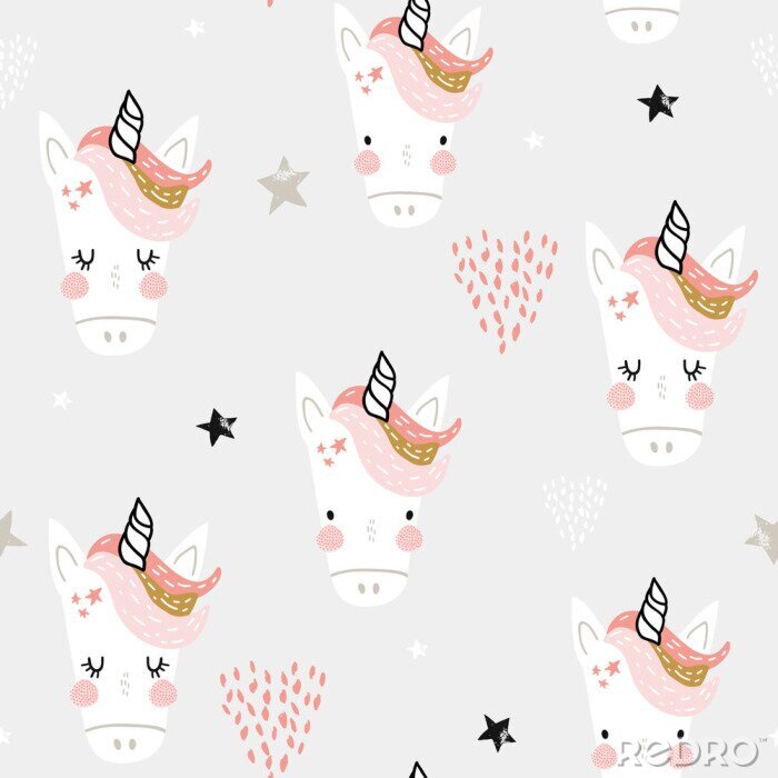 Sticker  Licornes de style scandinave