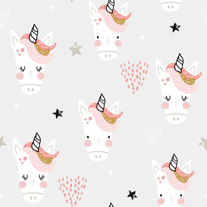 Sticker  Licornes de style scandinave