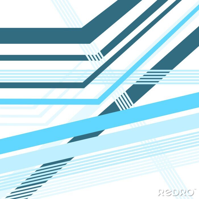 Sticker  lignes diagonales vecteur bleu abstrait