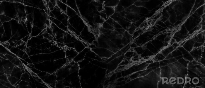 Sticker  Lignes grises sur du marbre noir