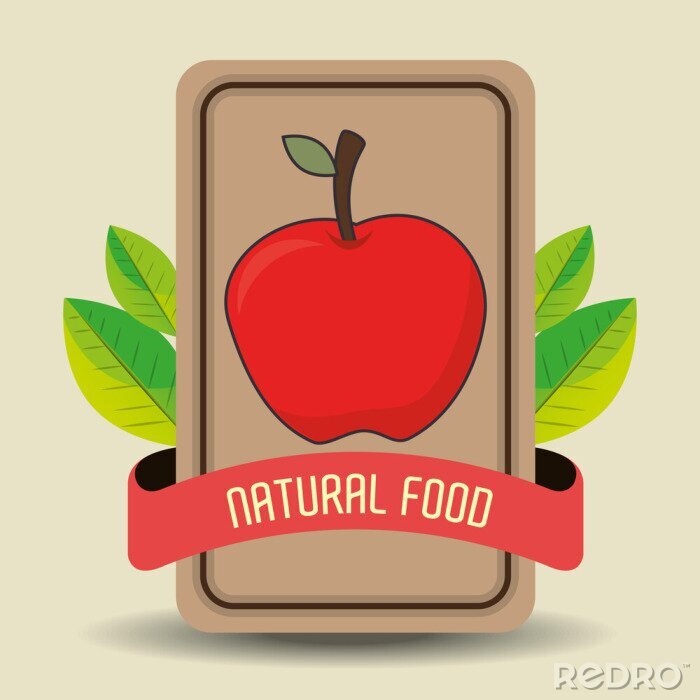 Sticker  Logo pomme rouge avec lettrage