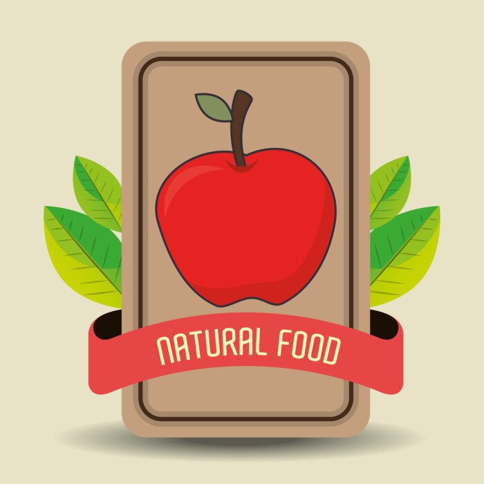 Sticker  Logo pomme rouge avec lettrage