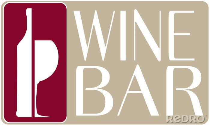 Sticker  Logo publicitaire de bar à vin