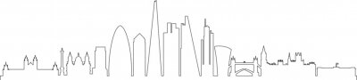 Sticker  LONDON City Skyline Silhouette Cityscape Vector