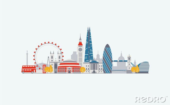 Sticker  London skyline