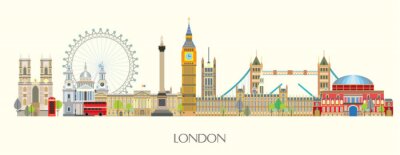 Sticker  London skyline vector 7