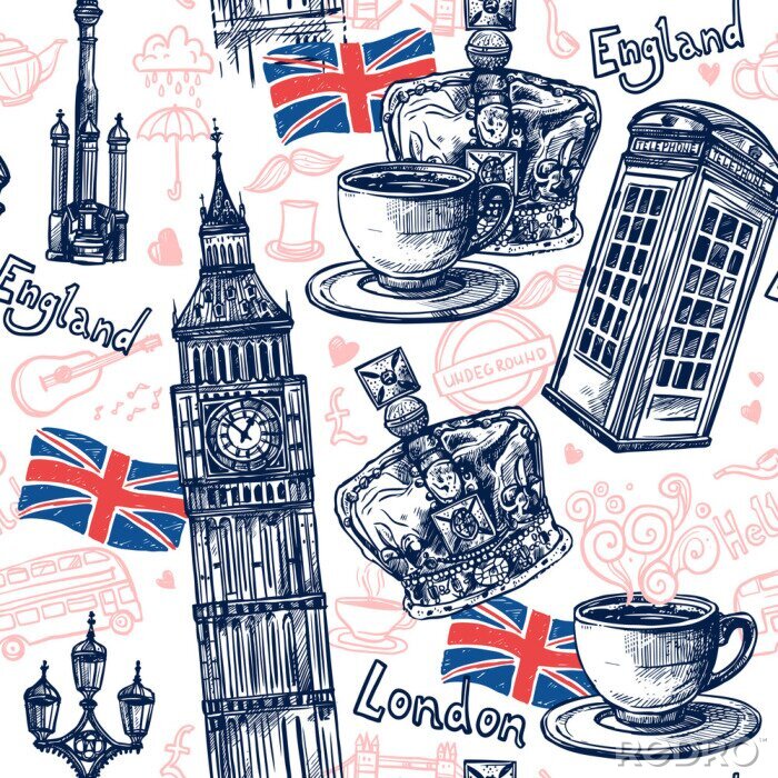 Sticker  Londres Seamless