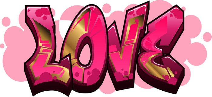 Sticker  Love Graffiti Name Design