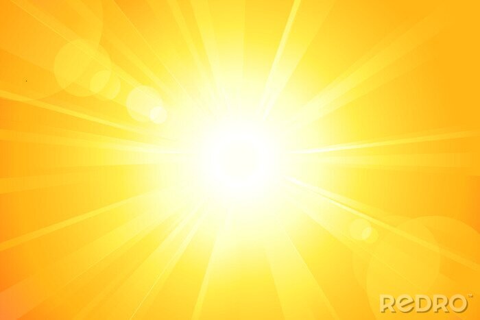 Sticker  Lueur ensoleillée dans des couleurs orange chaudes