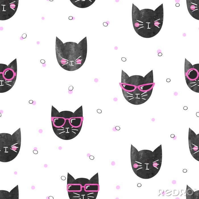 Sticker  Lunettes de soleil et chats