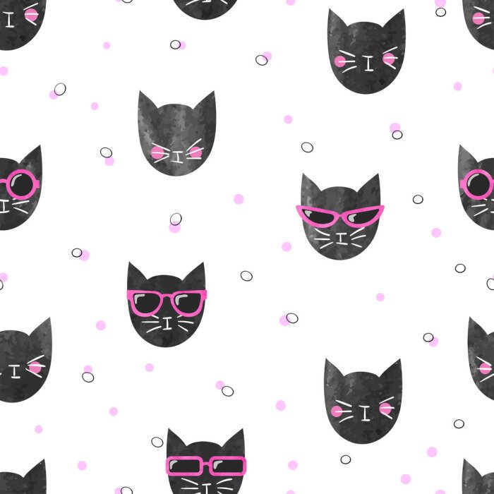 Sticker  Lunettes de soleil et chats