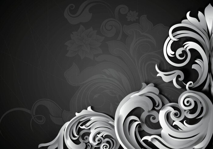 Sticker  Luxury floral fond grunge