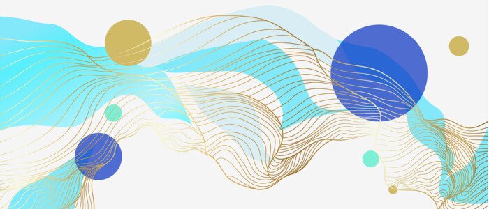 Sticker  Luxury golden wallpaper. Line arts background, Art Deco Pattern, Vip invitation background texture for print, fabric, packaging design, invite. Vintage vector illustration