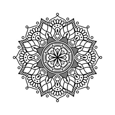 Sticker  Luxury Mandala Illustration background Pattern
