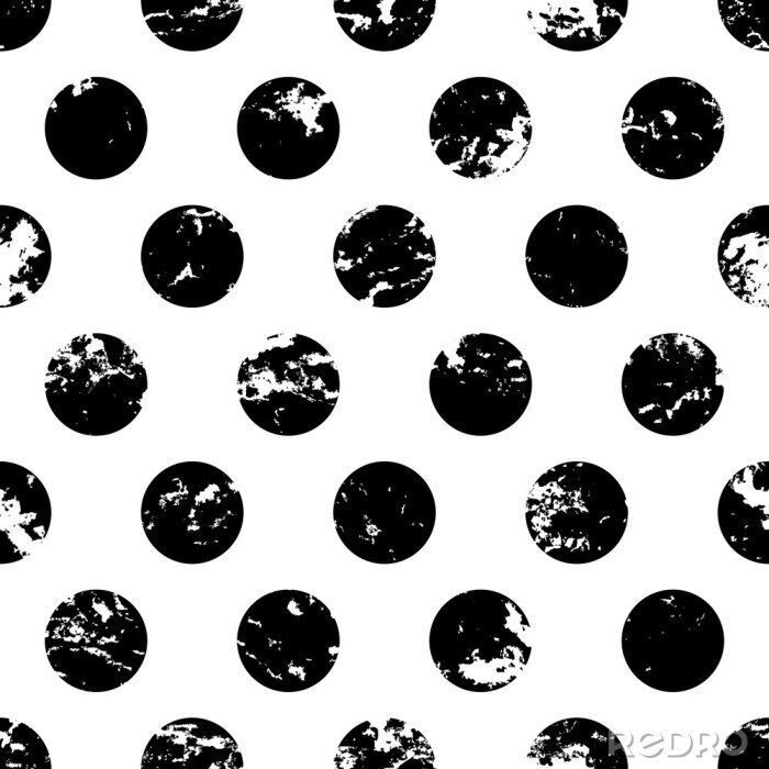 Sticker  Main polka vectoriels tirées parsèment ornement grunge pattern. Ab